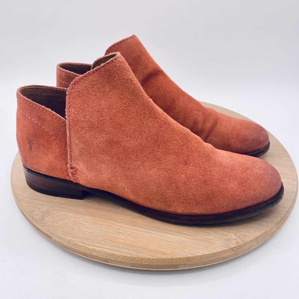 Frye Women's Ankle Booties - Burnt Orange Suede